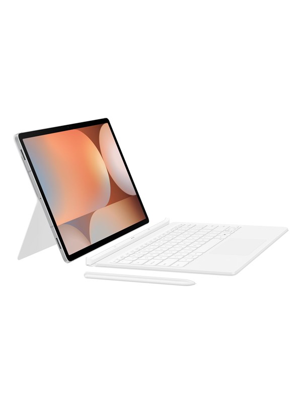 Samsung Galaxy Tab S10+ / Tab S9 FE+ / Tab S9+ - Book Cover Keyboard - White (English) - Näppäimistö & Foliosetti - Valkoinen