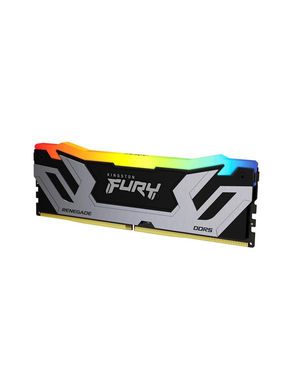 Kingston FURY Renegade RGB 24 Gt (1 x 24 Gt) DDR5 8000 MHz, CL38 -muisti, musta/hopea (XMP)
