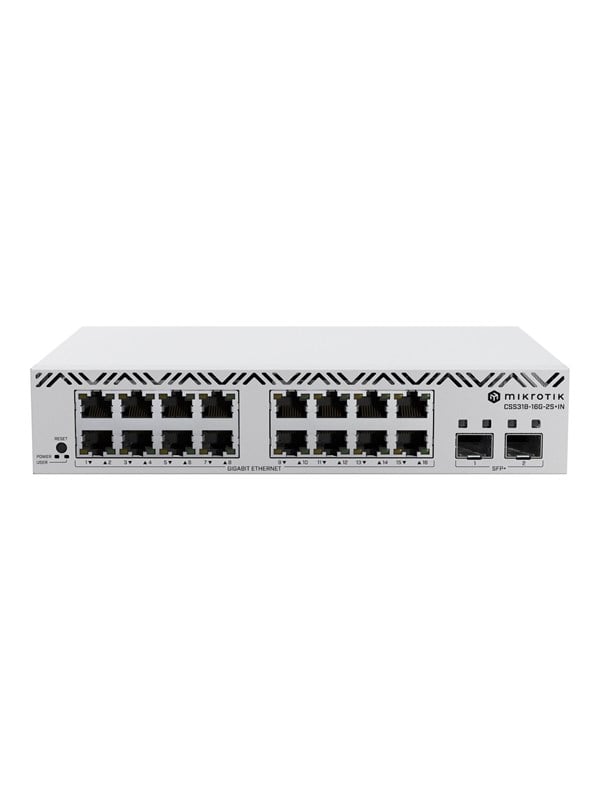 MikroTik CSS318-16G-2S+IN - switch - 18 ports - smart - rack-mountable