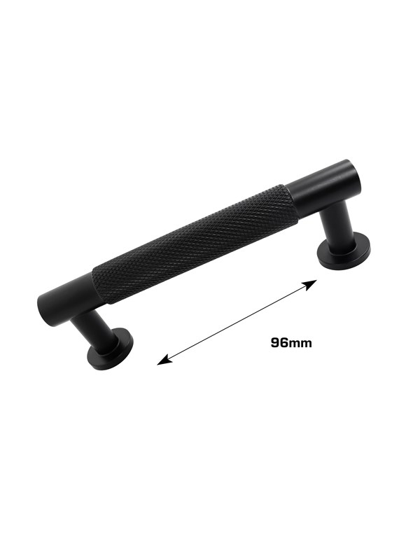 Home>it knurled handle 96 mm matt black 2 pcs.