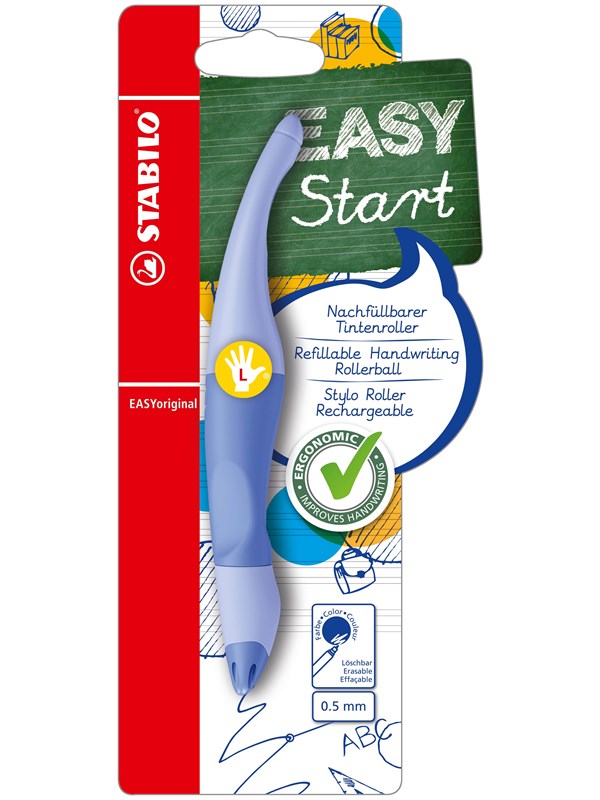 STABILO EASYoriginal - Ergonomic Rollerball - Left-handed - Pastel Airy Blue