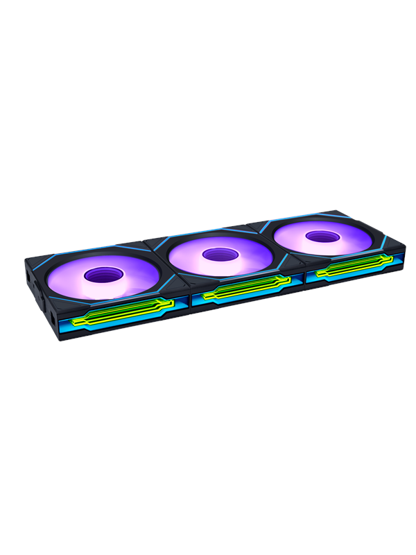 Lian Li UNI FAN SL INF Wireless 3 pack Black - 120mm - Kotelotuuletin - 120mm - Musta RGB LED valolla - 30 dBA