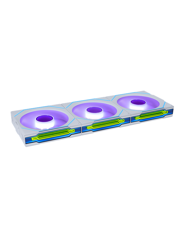 Lian Li UNI FAN SL INF Wireless 3 pack White - 120mm - Kotelotuuletin - 120mm - Valkoinen, RGB-valolla - 30 dBA