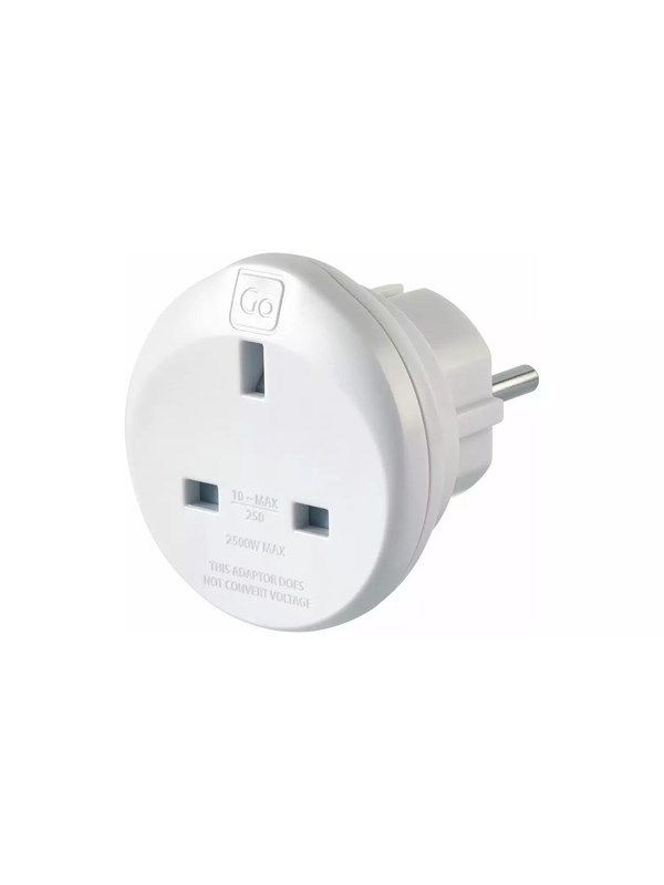 Go Travel UK-EU Adaptor Twin