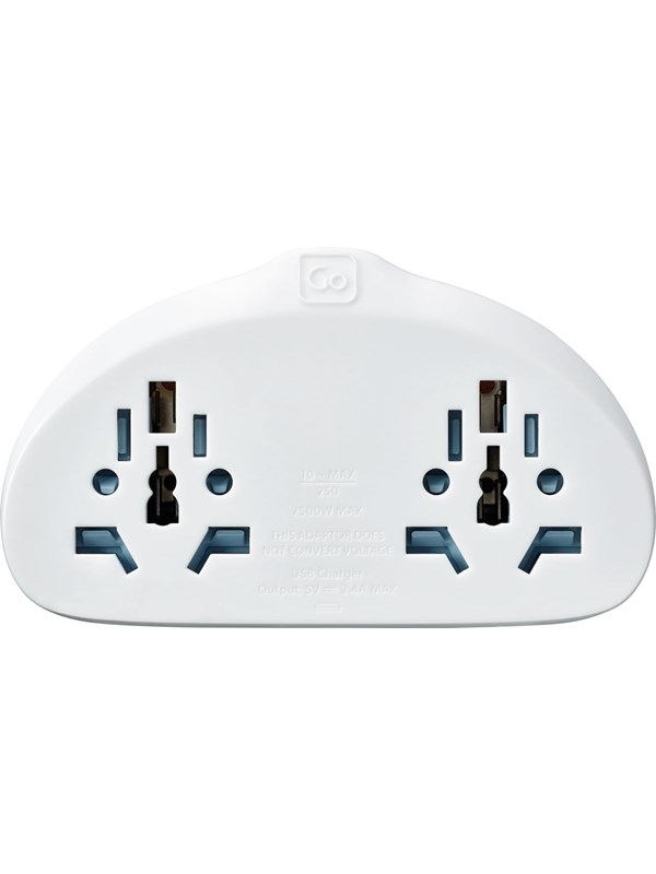 Go Travel Maailman ja Ison-Britannian sovitin Duo + USB