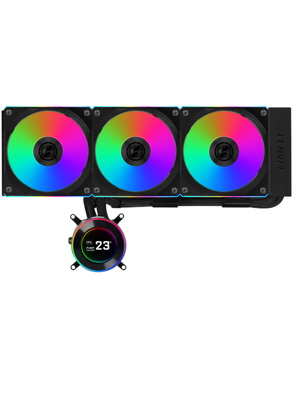 Lian Li Hydroshift II LCD-C 360CL Black - CPU Vesijäähdytys - Max 28 dBA