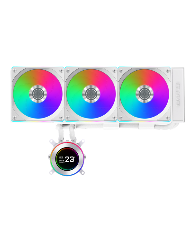 Lian Li Hydroshift II LCD-C 360CL White - CPU Vesijäähdytys - Max 28 dBA