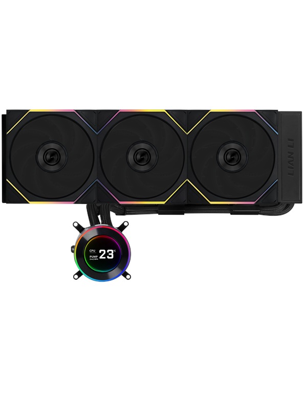 Lian Li Hydroshift II LCD-C 360TL Wireless Black - CPU Vesijäähdytys - Max 28 dBA