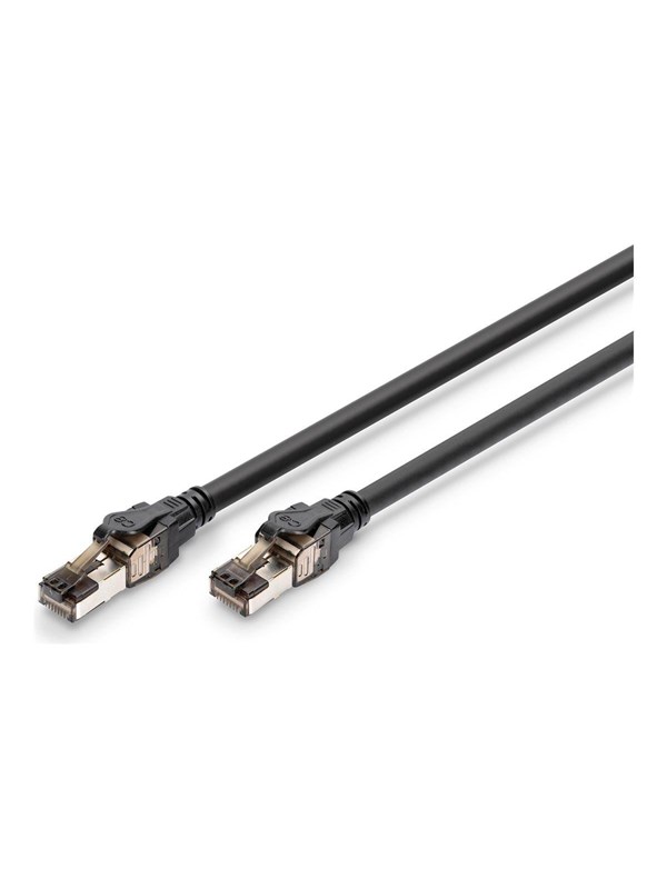 DIGITUS patch cable - 1 m - black - Musta - 1m