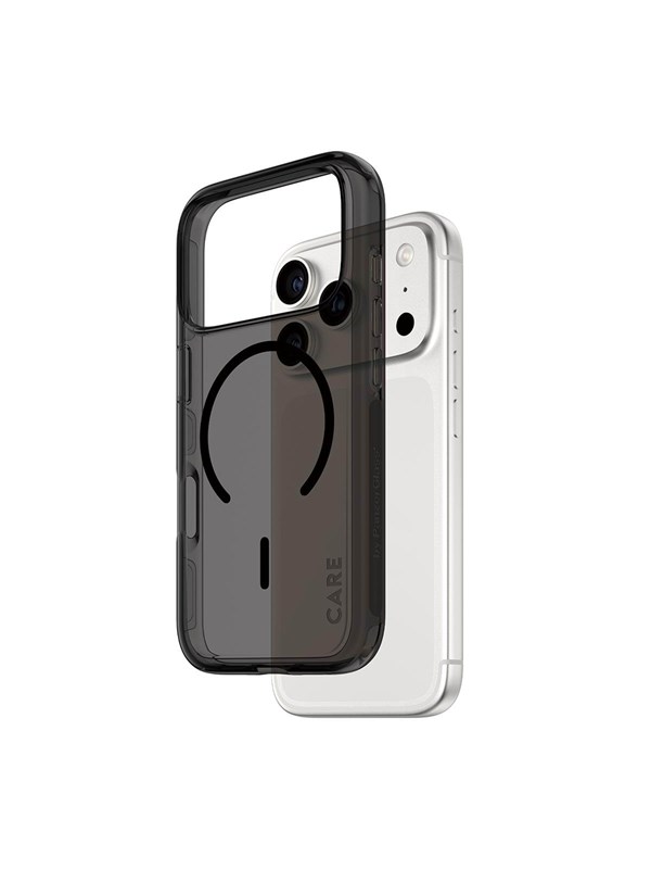 PanzerGlass CARE™ by ® Smokey Case w. Black MagSafe iPhone 17 Pro, Suojus, Apple, Apple - iPhone 17 Pro, Musta