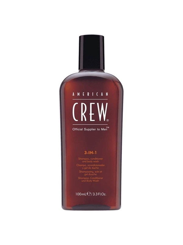 American Crew Classic, Vegan, Hair Shampoo, Conditioner & Shower Gel 3-In-1, For Moisturizing, 100 ml