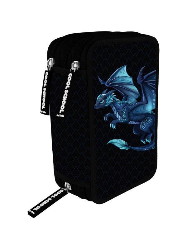 Tinka PENCILCASE TRIPPEL DRAGON COOL SCHOOL
