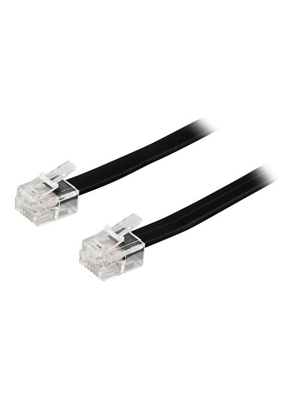 Deltaco DEL-160B - phone cable - 3 m - black - Musta - 3m