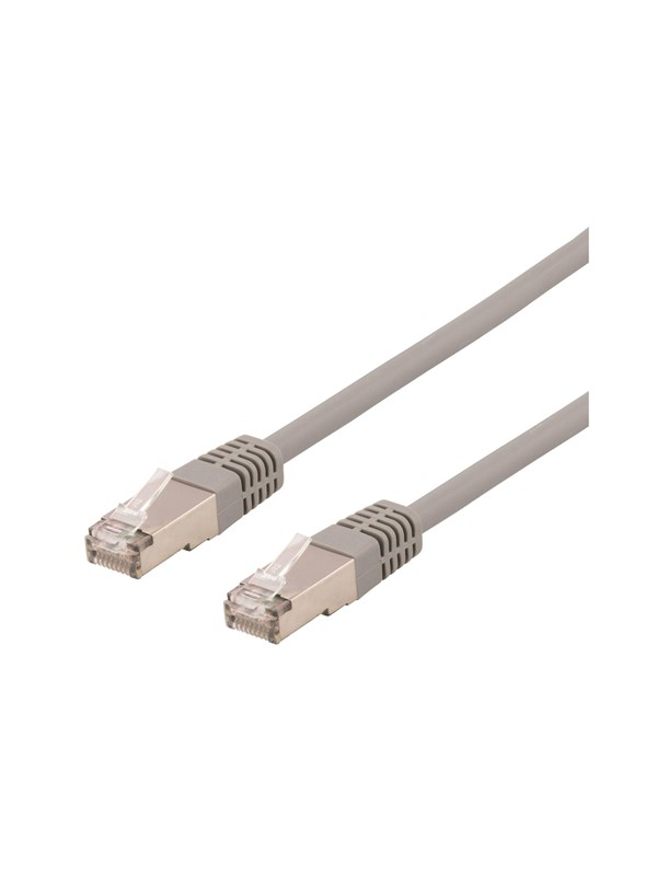 Deltaco STP-611AU - patch cable - 1.5 m - grey - Harmaa - 1meter