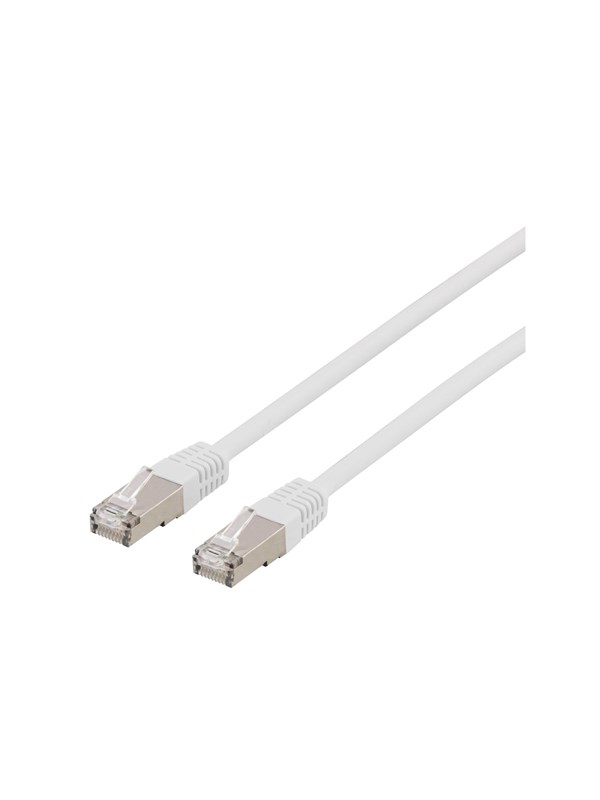 Deltaco patch cable - 3 m - white - Valkoinen - 3m