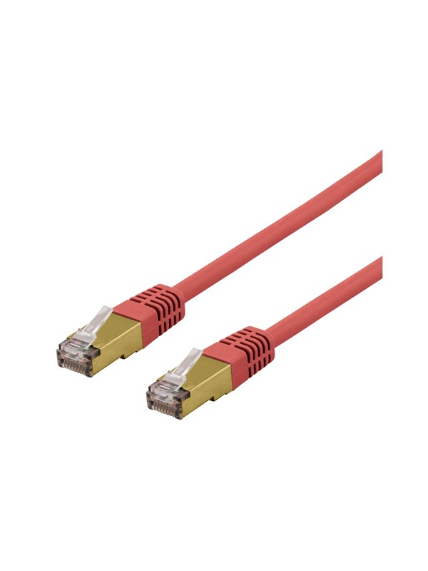 Deltaco SFTP-60RAH - patch cable - 50 cm - red - Punainen - 0.5 meter