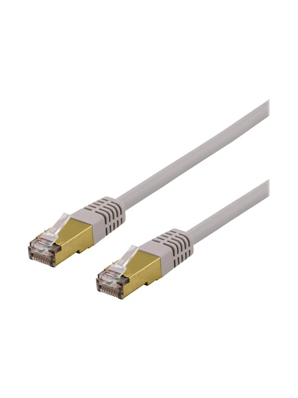 Deltaco patch cable - 2 m - grey - Harmaa - 2m