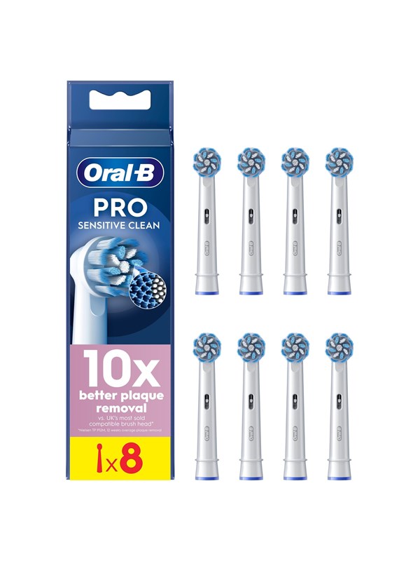 Oral-B Hammasharjan vaihtopäät Sensitive Clean & Care 8 pcs
