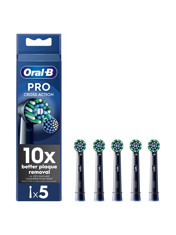 Oral-B Hammasharjan vaihtopäät Cross Action Black 5 pcs
