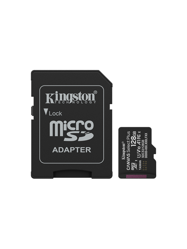 Kingston Canvas Select Plus Gen3 MicroSD/SD - 150MB/s - 128GB