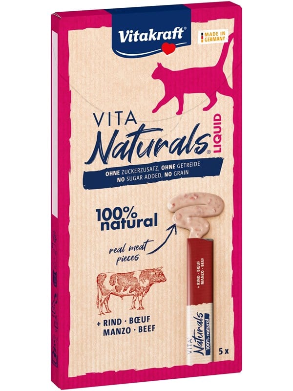 Vitakraft Vita Naturals Liquid Snack Naudanliha (5-Pack x 15g)