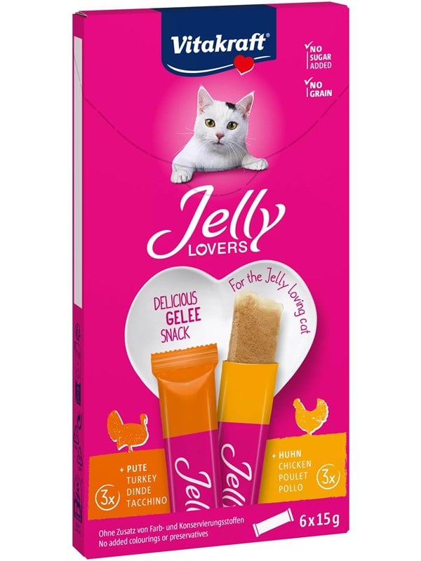 Vitakraft Jelly Lovers Kanalla & Kalkkunalla (6-Pack x 15g)