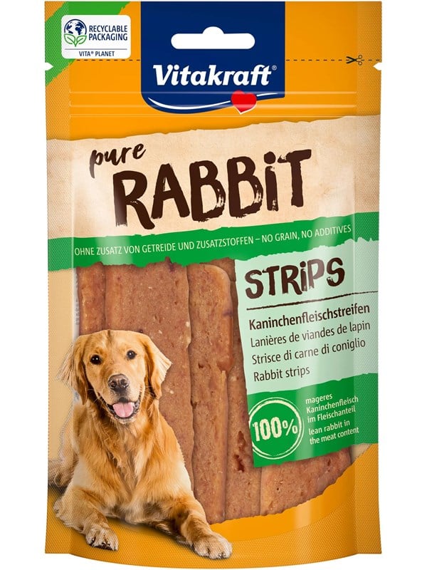 Vitakraft Pure Rabbit Strips Kaninlihasuikaleet 80g