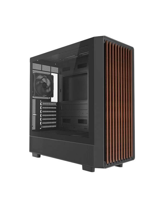 DUTZO C740 Airflow Wood - Kotelot - Miditower - Musta