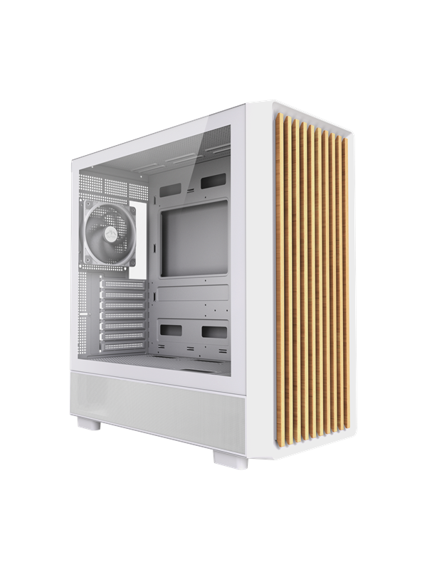 DUTZO C740 Airflow Wood - Kotelot - Miditower - Valkoinen