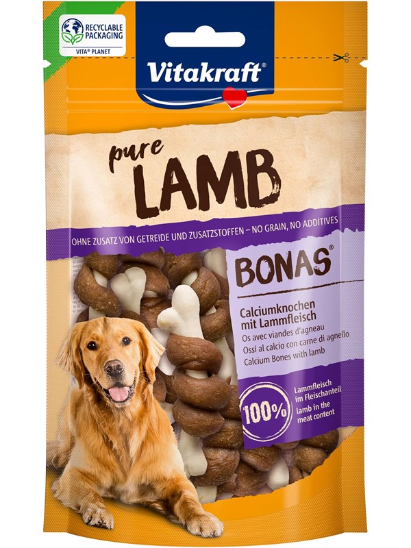 Vitakraft Pure Lamb Bonas Kalsiumluut Lampaalla 80g