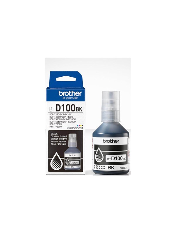 Brother BTD100BK -mustepullo, 108 ml, musta
