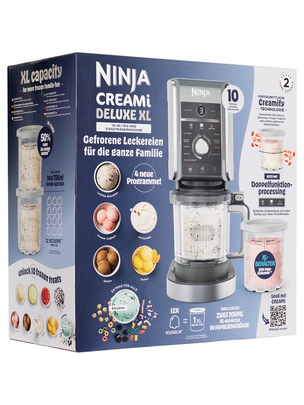 Ninja Jäätelökone Creami Deluxe NC502EU - Black / Silver