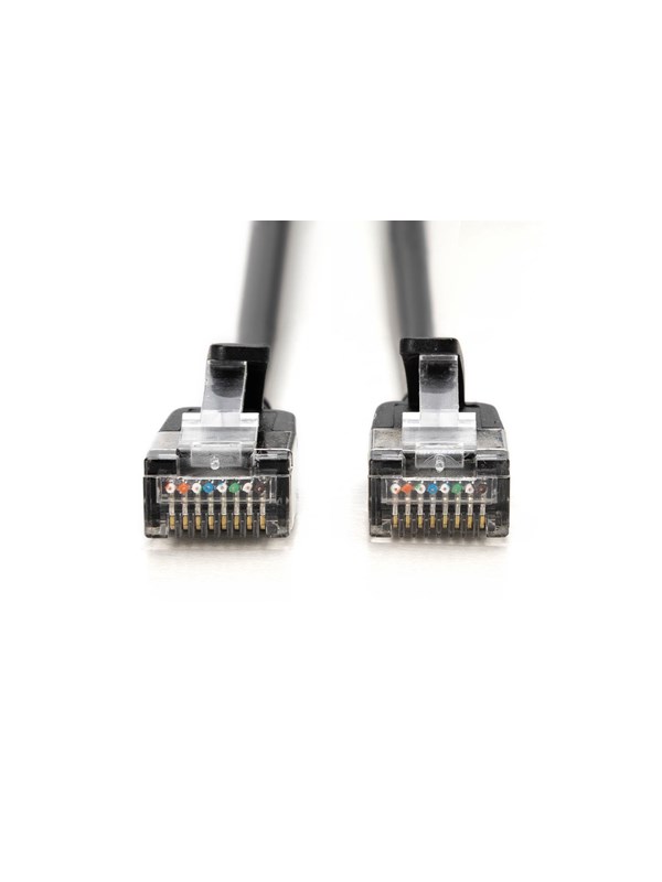 DIGITUS CAT 6A F-FTP Slim Patch Cord - 0.5m - Musta - 0.5m