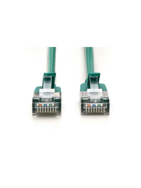 DIGITUS CAT 6A F-FTP Slim Patch Cord - 1m - Vihreä - 1m