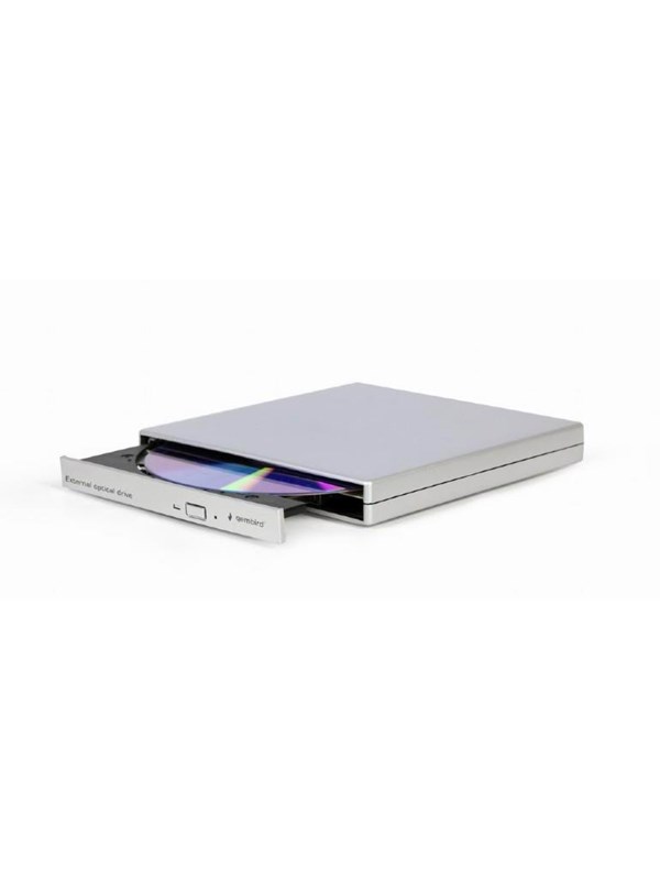 Gembird DVD-USB-021-SV - Ulkoinen - DVD-RW (Poltin) - USB 2.0 - Hopea