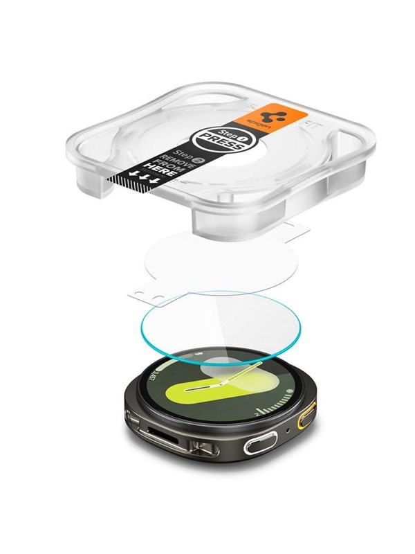 Spigen Glass tR EZ Fit 2 Pack - Samsung Galaxy Watch 8 (44mm)