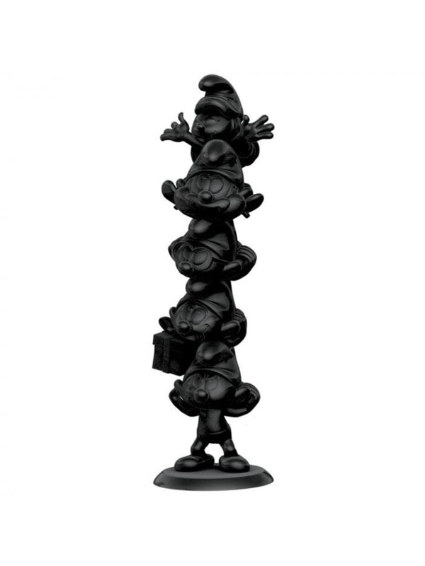 Plastoy - The Smurfs Resin Statue Smurfs Column Black Edition 50 cm - Figuuri