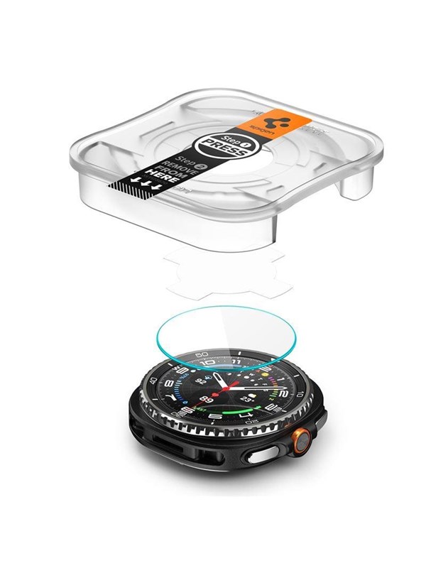 Spigen Glass tR EZ Fit 2 Pack - Samsung Galaxy Watch 8 Classic (46mm)