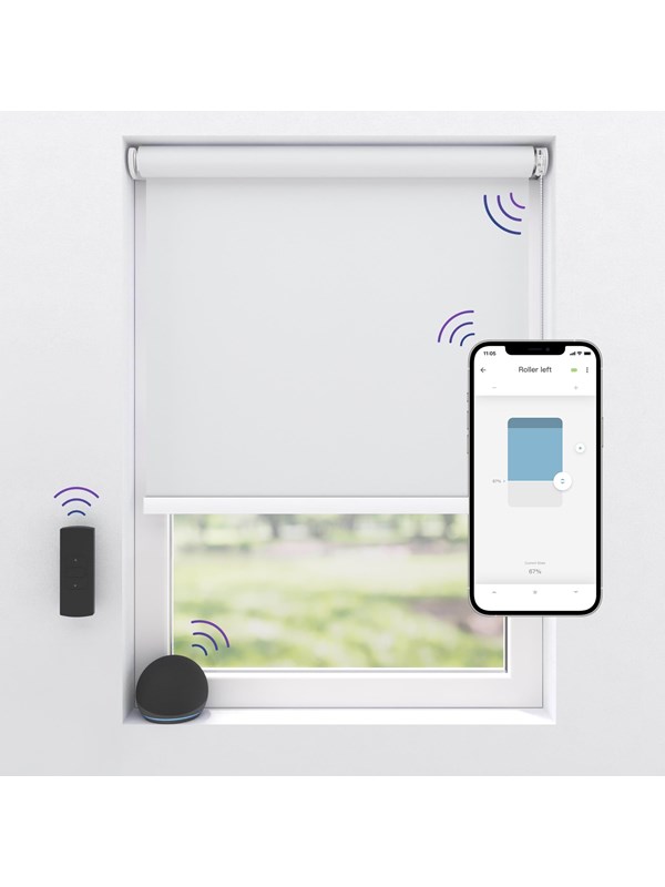 MotionBlinds Wireless Electric Black-Out Rollerblind 100x190cm - White
