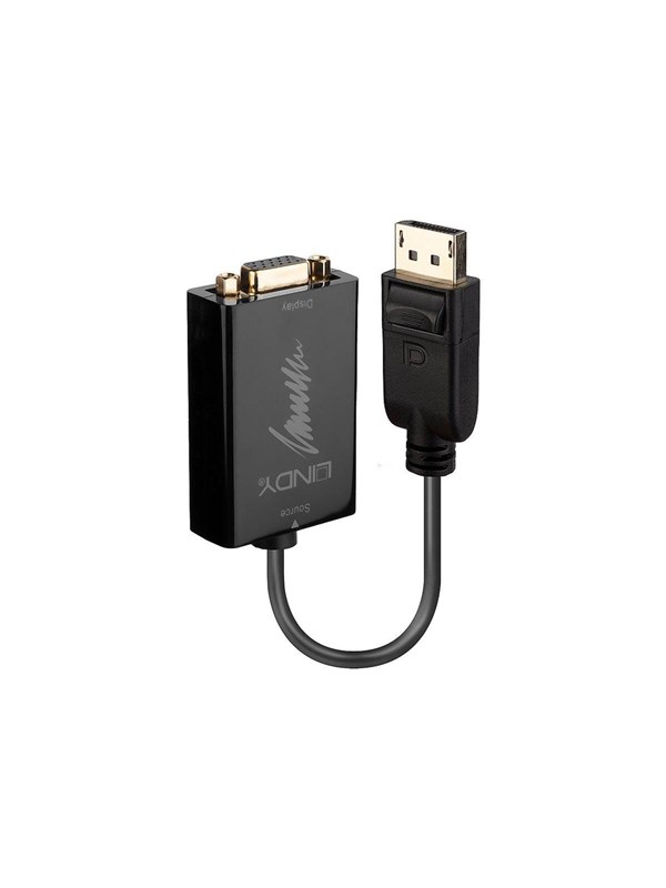 Lindy DisplayPort to VGA Adapter - external video adapter - black
