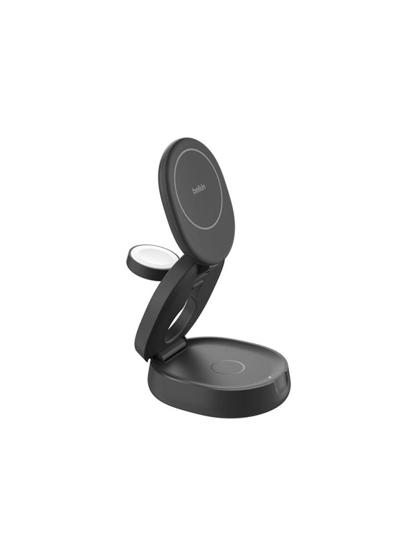 Belkin BoostCharge wireless charging stand - 3-in-1 magnetic compact - + AC power adapter - 15 Watt