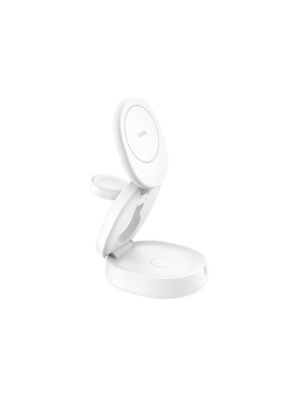 Belkin BoostCharge wireless charging stand - 3-in-1 magnetic compact - + AC power adapter - 15 Watt