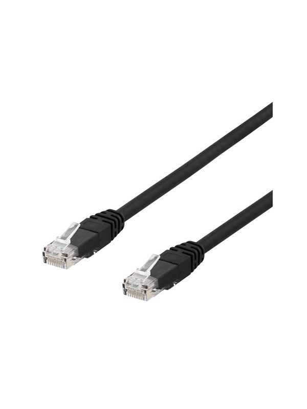 Deltaco TP-610SAU - patch cable - 10 m - black - Musta - 10m