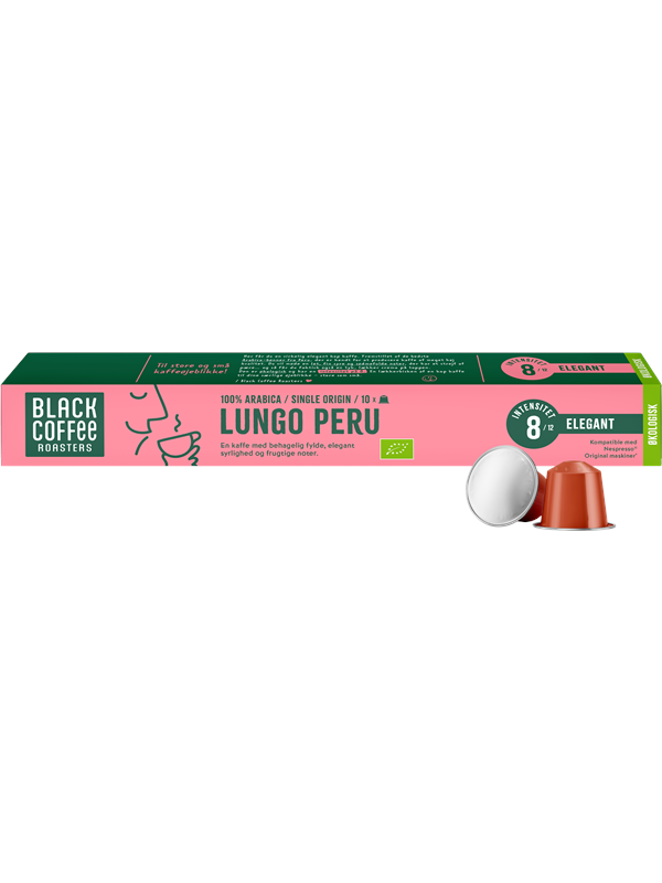 Black Coffee Roasters Lungo Peru Organic - 10 Capsules