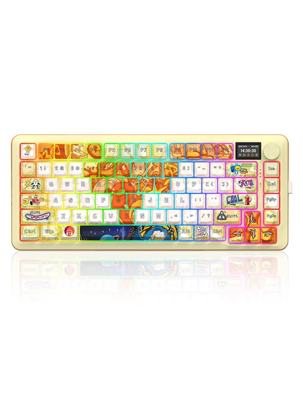 REDRAGON K708GF-RGB-PRO Flekact PRO ART keyboard - Pelinäppäimistö - Englanti (US) - Keltainen