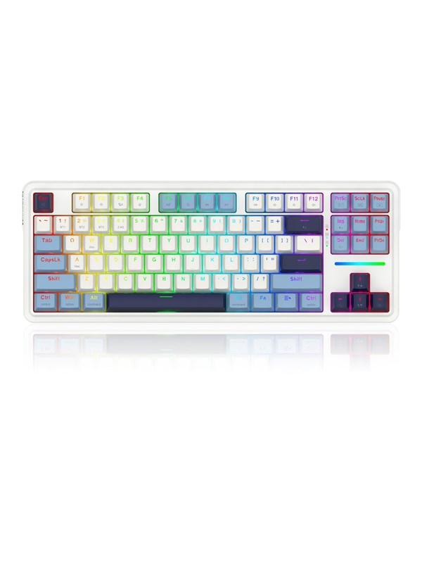 REDRAGON K728WBB-RGB-PRO Antonium Pro keyboard - Pelinäppäimistö - Englanti (US) - Valkoinen