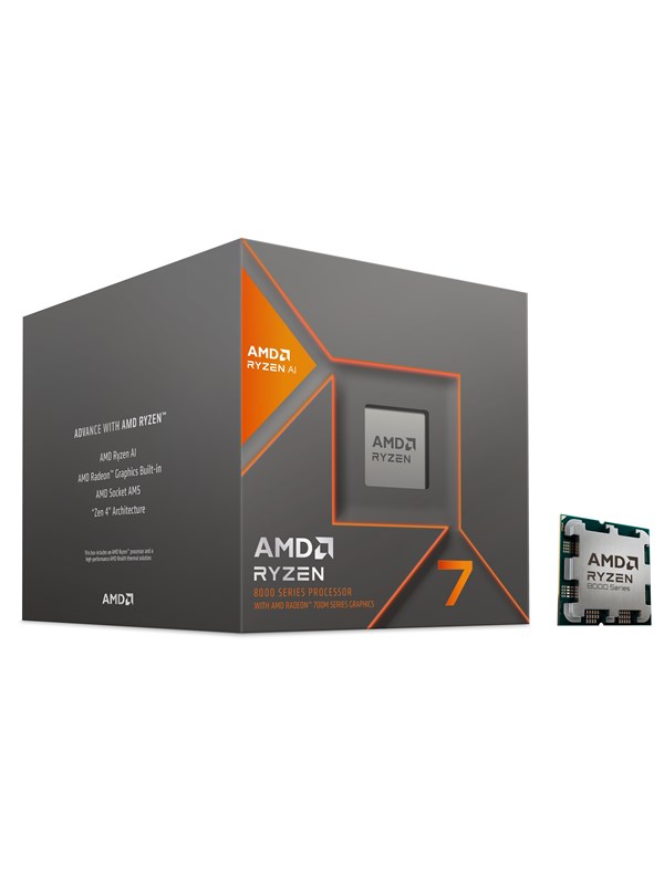 AMD Ryzen 7 8700G Wraith Stealth CPU - 8 ydintä - 4.2 GHz - AMD AM5 - AMD Boxed (jäähdyttimen kanssa)