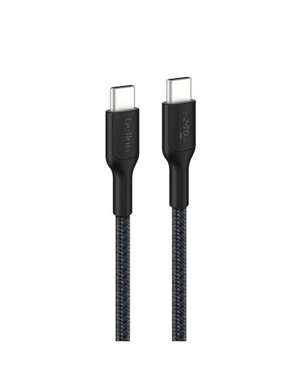 Belkin USB-C to USB-C 240W 2.0 - Braided PCR - 2m - Black
