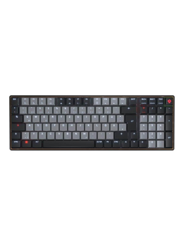 Cherry KW - keyboard - 96% compact - QWERTZ Input Device - Näppäimistö - Musta