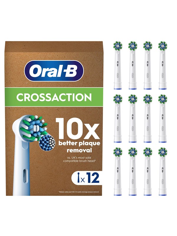Oral-B Hammasharjan vaihtopäät Cross Action 12 pcs Letterbox
